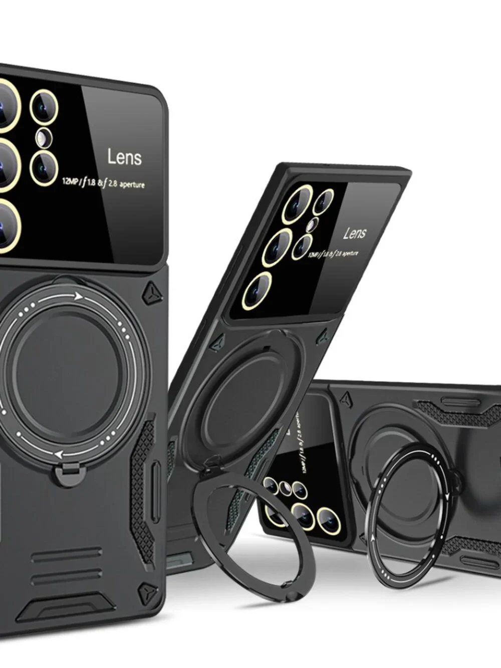 Samsung S25 Ultra Magnetic Ring Case w/ Kickstand Shockproof Hybrid